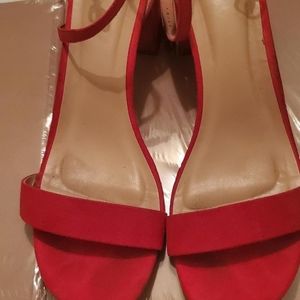 Red Faux Sandals Size 11